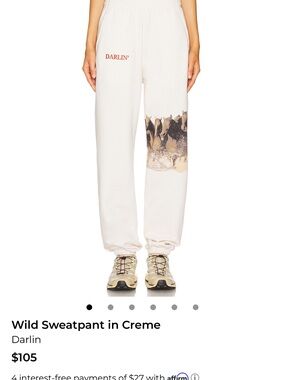 Darlin' Wild Sweatpant in Creme